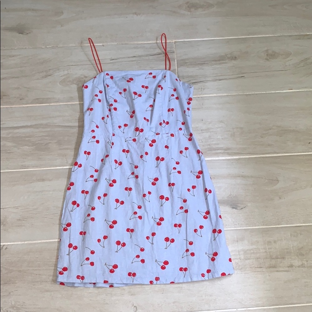 Blue cherry dress